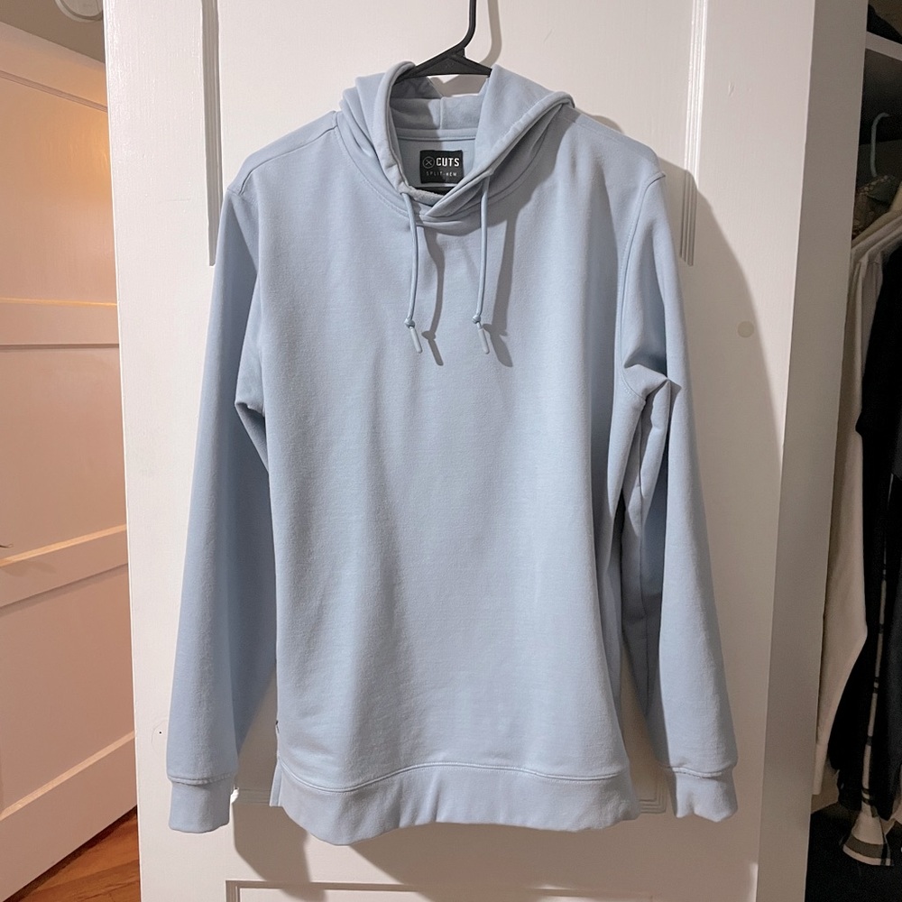 Cuts split hem light blue size medium hoodie